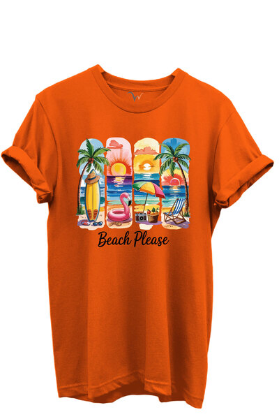 WİDİ Plaža Molim Vas Napisano Šarene Plaže i Tema Zalaska Sunca 100% pamuk Re...