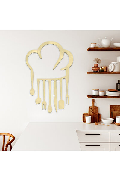 Marktna Gold acrylic painting with the print "I love eating and cooking"