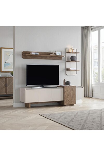 BuğdaycıGrup Kona 200 cm TV Sehpa Ünitesi Duvar Monte Yükseklik 92 cm Ayak Yü...