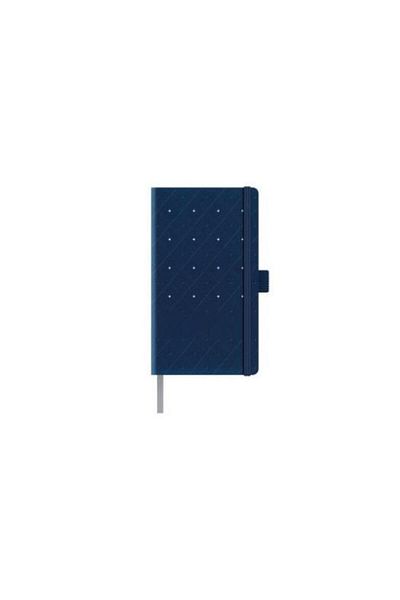 Herlitz Agenda nedatata A5 Castelli, coperta rigida bleumarin/argintiu, elastic bleumarin, dictando ivory, c