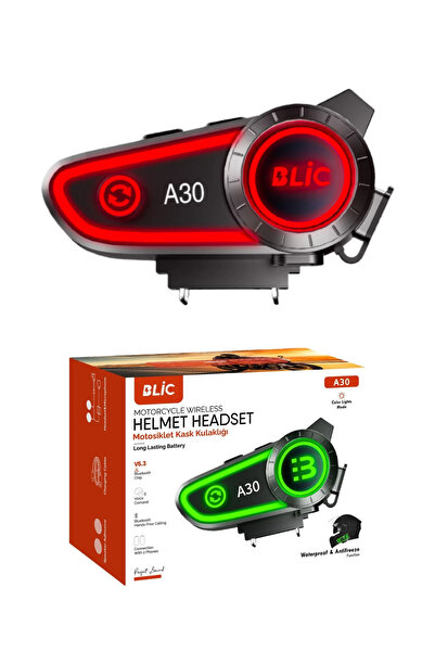 ATAsoft ELEKTRONİK Since 2021 A30 Motosiklet Kask Kulaklık Intercom Işıklı Motorsiklet Interkom