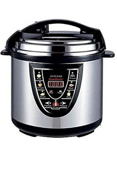 HOME MASTER Electric Pressure Cooker - HM-754, Aluminum, Silver