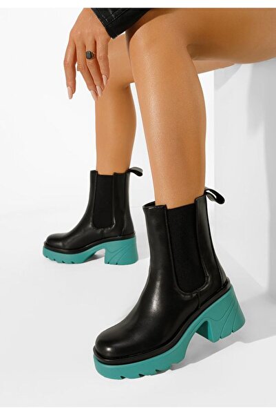 B T Shoes Ghete negre pentru femei Kaylin V3