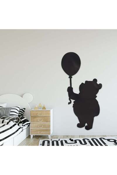 Marktna Modern black acrylic painting with a honey bear pattern