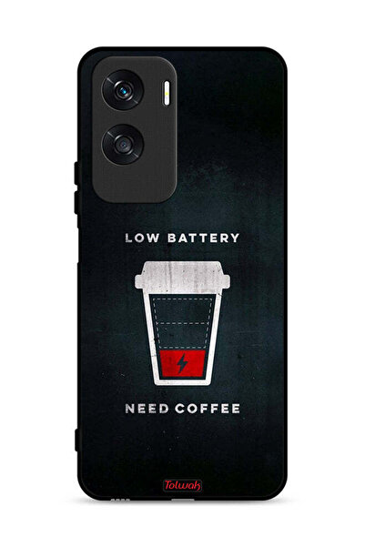 Tolwak غطاء حماية لهاتف Honor X50i 5G - بطارية منخفضة - يحتاج إلى قهوة
