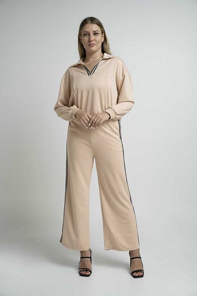 Nichii Women's Charleston Plain Pants with Side Stripes