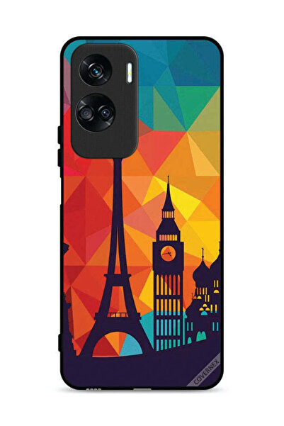 Covernex غطاء حماية لهاتف Honor 90 Lite 5G بنمط باريس الملون