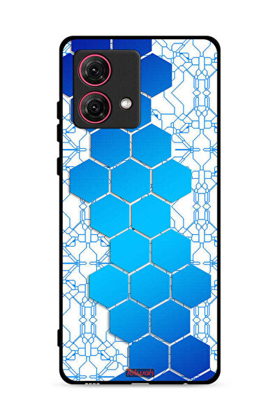 Tolwak غطاء حماية لهاتف موتورولا موتو جي 84 5G بأيقونات سداسية الشكل من هانيكومب