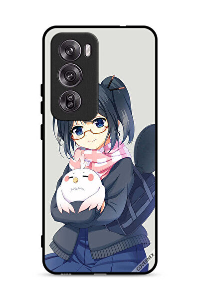 Covernex غطاء حماية Oppo Reno12 Pro 5G برسومات فتاة تحمل حيوانًا أليفًا