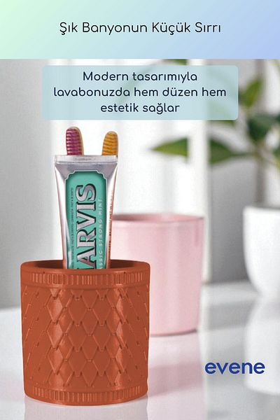 Evene Θήκη οδοντόβουρτσας Βάση οδοντόβουρτσας Βάση οδοντόβουρτσας Terracotta Color Model 87