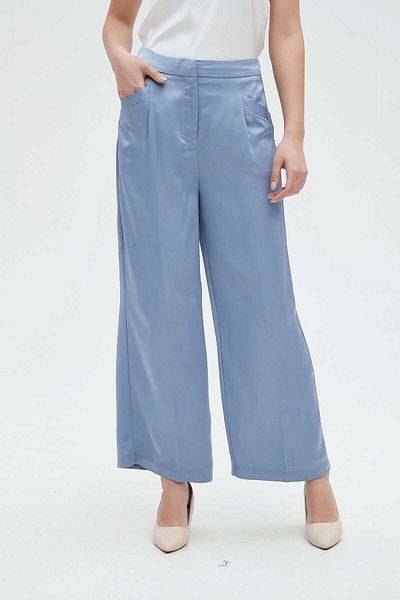 Nichii Women's Solid Wide-Leg Long Trousers