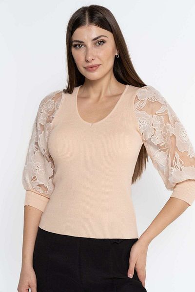 Nichii Women's Solid 3/4 Sleeve Blouse with Short Sleeves