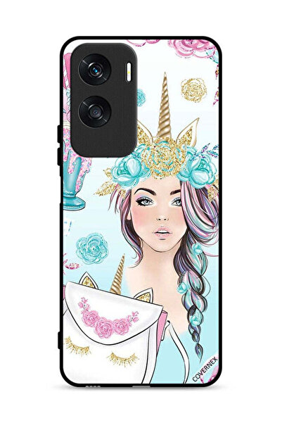 Covernex غطاء حماية لهاتف Honor X50i 5G مزين برسومات رموش على الحقيبة وفتاة و...
