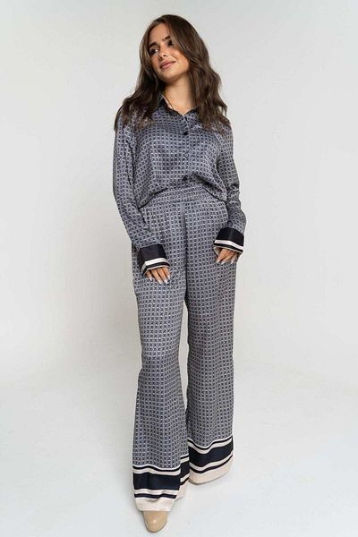 Nichii Women's Wide Long Checkered Trousers