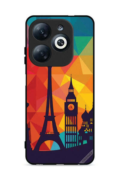 Covernex غطاء حماية لهاتف Infinix Smart 8 4G بنقشة باريس الملونة