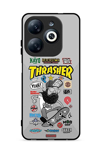 Tolwak غطاء حماية لهاتف Infinix Smart 8 4G بملصق Thrasher
