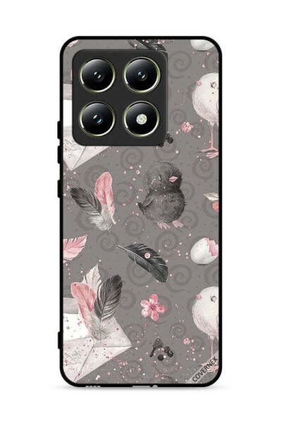 Covernex غطاء حماية لهاتف Xiaomi 14T 5G بنقشة ريش وفراخ