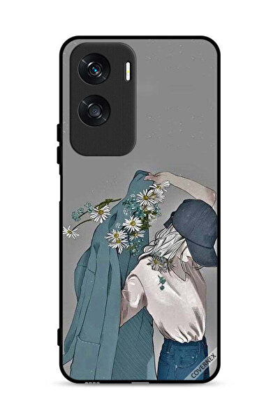 Covernex غطاء حماية لهاتف Honor X50i 5G، رسم فتاة ترتدي معطفًا