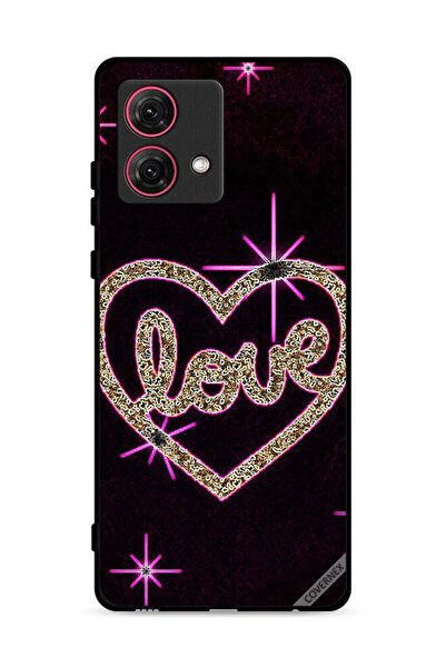 Covernex غطاء حماية لهاتف موتورولا موتو جي 84 5 جي بنقشة قلب الحب