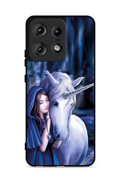 Covernex غطاء حماية لهاتف موتورولا إيدج 50 برو 5G، فتاة تحب وحيد القرن