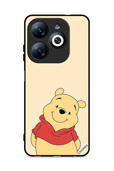 Covernex غطاء حماية لهاتف Infinix Smart 8 4G بتصميم الدب في وضع السعادة