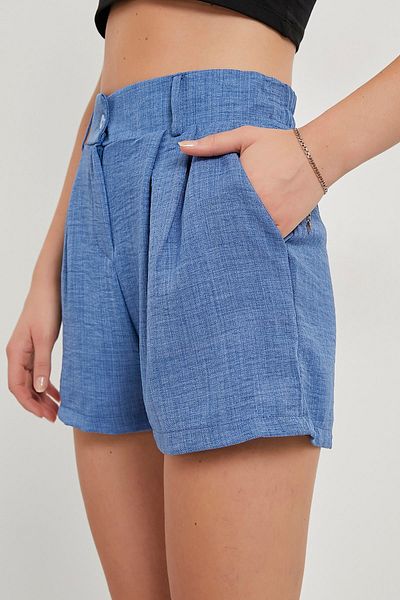 Modasultan Tight Fit Waist Semi-Elastic Waistband and Belt Pocket Shorts
