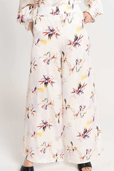 Nichii High-Waisted Printed Wide-Leg Women's Trousers