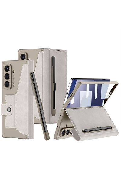 Lopard حافظة Samsung Galaxy Z Fold 7 مصممة من المخمل مع حماية للكاميرا وغطاء Fest مع حجرة قلم رصاص