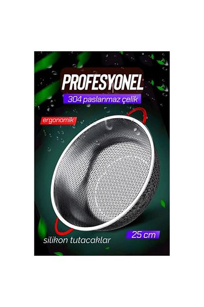 ModaCar 25cm Colander Round Strainer Professional 304 Stainless Steel