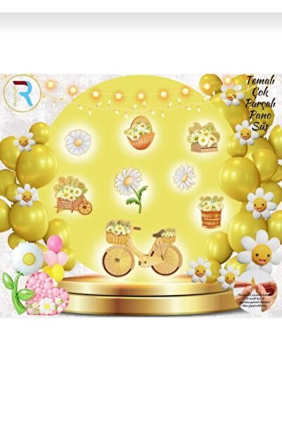 Bkmc Ornament de lux cu panouri fragmentate cu tematică Daisy - Ornament de l...