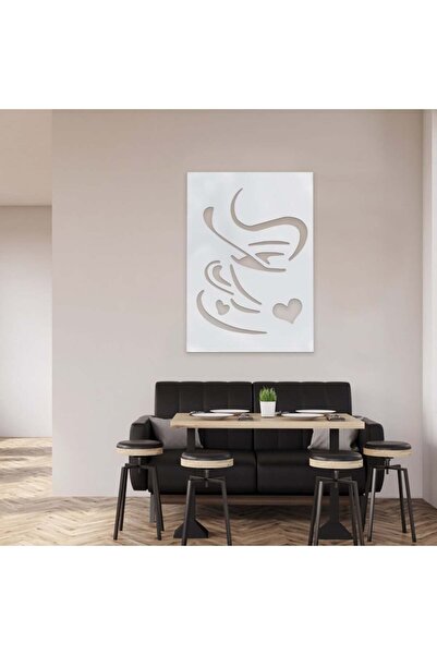 Marktna Silver acrylic panel with coffee pattern