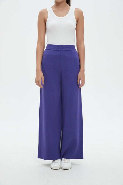 Nichii Women's Long Wide Plain Trousers