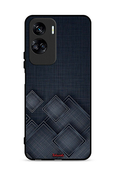 Tolwak غطاء حماية لهاتف Honor 90 Lite 5G بنقشة مربعات على القماش