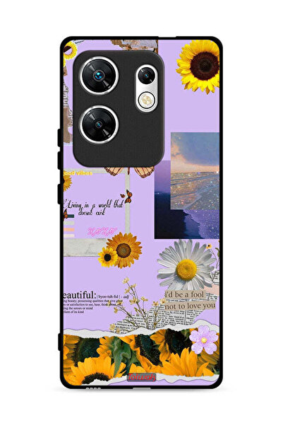 Tolwak غطاء حماية لهاتف Infinix Zero 30 4G بملصقات عباد الشمس الجميلة