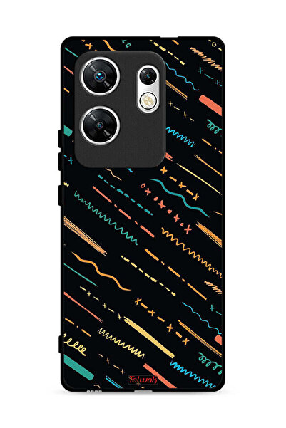 Tolwak غطاء حماية لهاتف Infinix Zero 30 4G بنمط تجريدي من خطوط X