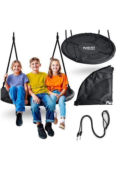 Neo-Sport Baby nest swing Black, Diameter 110 cm, Waterproof 600D Oxford fabric and