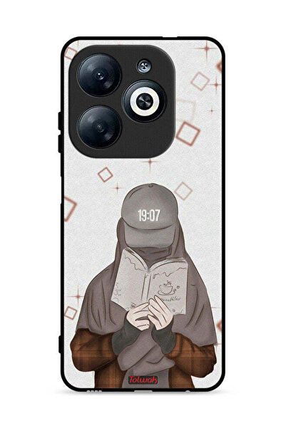 Tolwak غطاء حماية لهاتف إنفينيكس سمارت 8 4G، رسم فتاة تقرأ الفن