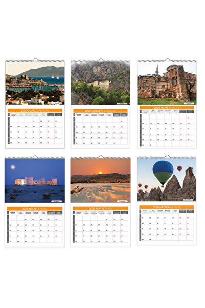 NATURELBASIM 2026 TÜRKİYE MANZARALARI DUVAR TAKVİMİ-PLANLAMALI MODEL SEÇENEĞİ İLE