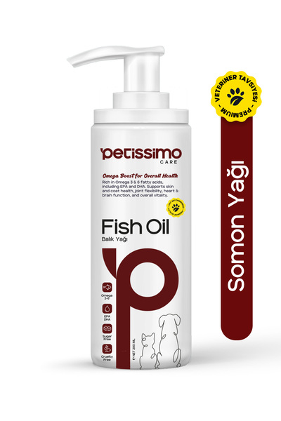Petissimo Care Kedi ve Köpekler İçin Balık Yağı - Omega 3-6 İçerikli Tüy ve G...
