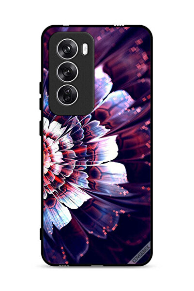 Covernex غطاء حماية لهاتف Oppo Reno12 5G مزين بزهرة كبيرة على الجانب الأيسر