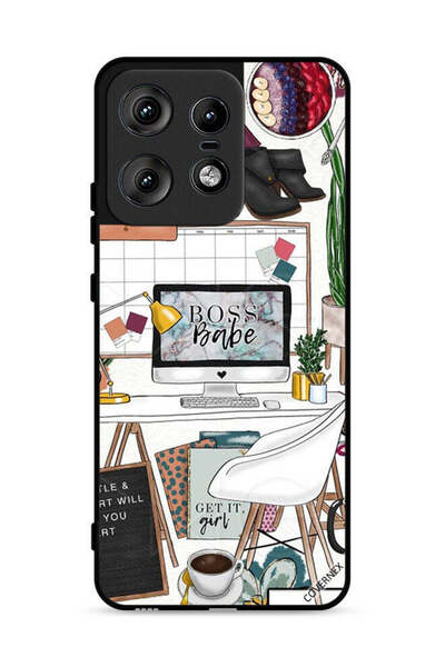 Covernex غطاء حماية لهاتف موتورولا إيدج 50 برو 5G، مشبك فني من Boss Babe