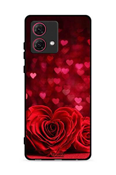 Tolwak غطاء حماية موتورولا موتو جي 84 5 جي بتصميم زهور على شكل قلب وفن تجريدي