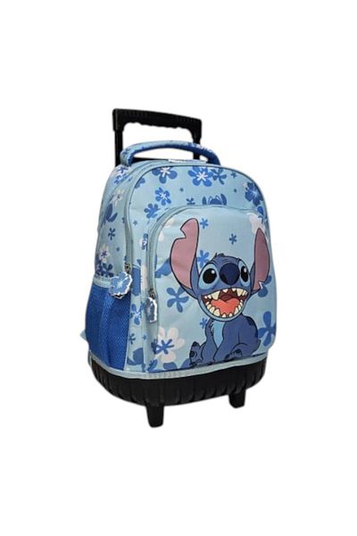 Stitch Multicolored trolley with adjustable and reinforced straps, Grande, two compartments, 44x33x22 cm,