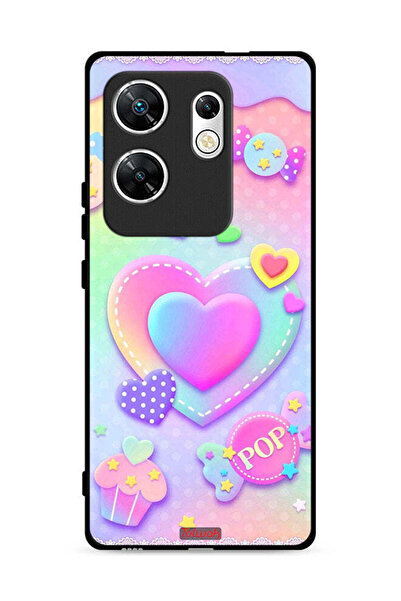 Tolwak غطاء حماية لهاتف Infinix Zero 30 4G برسومات قلوب البوب