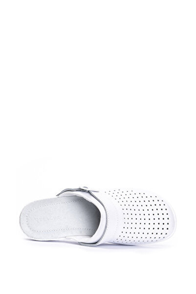 Tellus Leather medical clogs “Tellus” 04-04, White