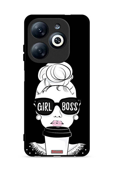 Tolwak غطاء حماية لهاتف Infinix Smart 8 4G بطبعة Girl Boss