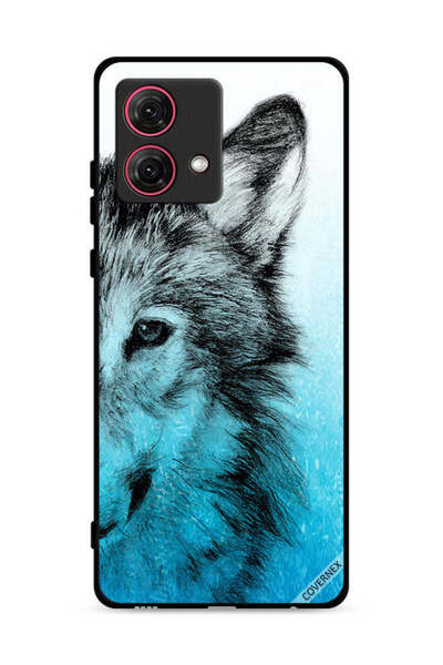 Covernex غطاء حماية لهاتف موتورولا موتو جي 84 5 جي بتصميم نصف وجه ذئب