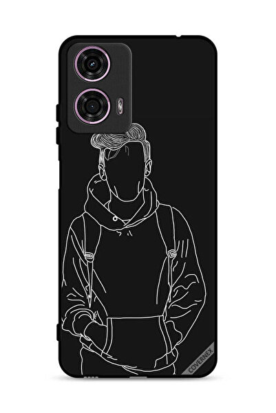 Covernex غطاء حماية لهاتف موتورولا موتو جي 24 4G برسم جاكيت بوي