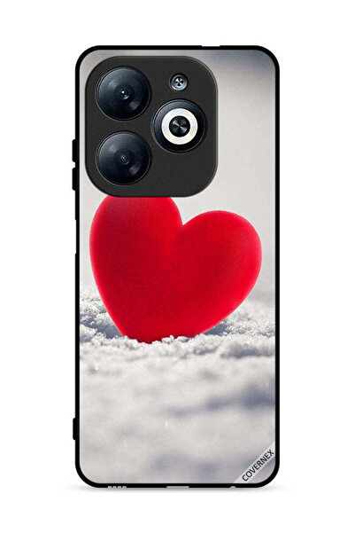 Covernex غطاء حماية لهاتف إنفينيكس سمارت 8 4G بتصميم قلب أحمر جميل