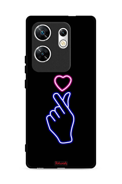 Tolwak غطاء حماية لهاتف Infinix Zero 30 4G بنقشة قلب سريع